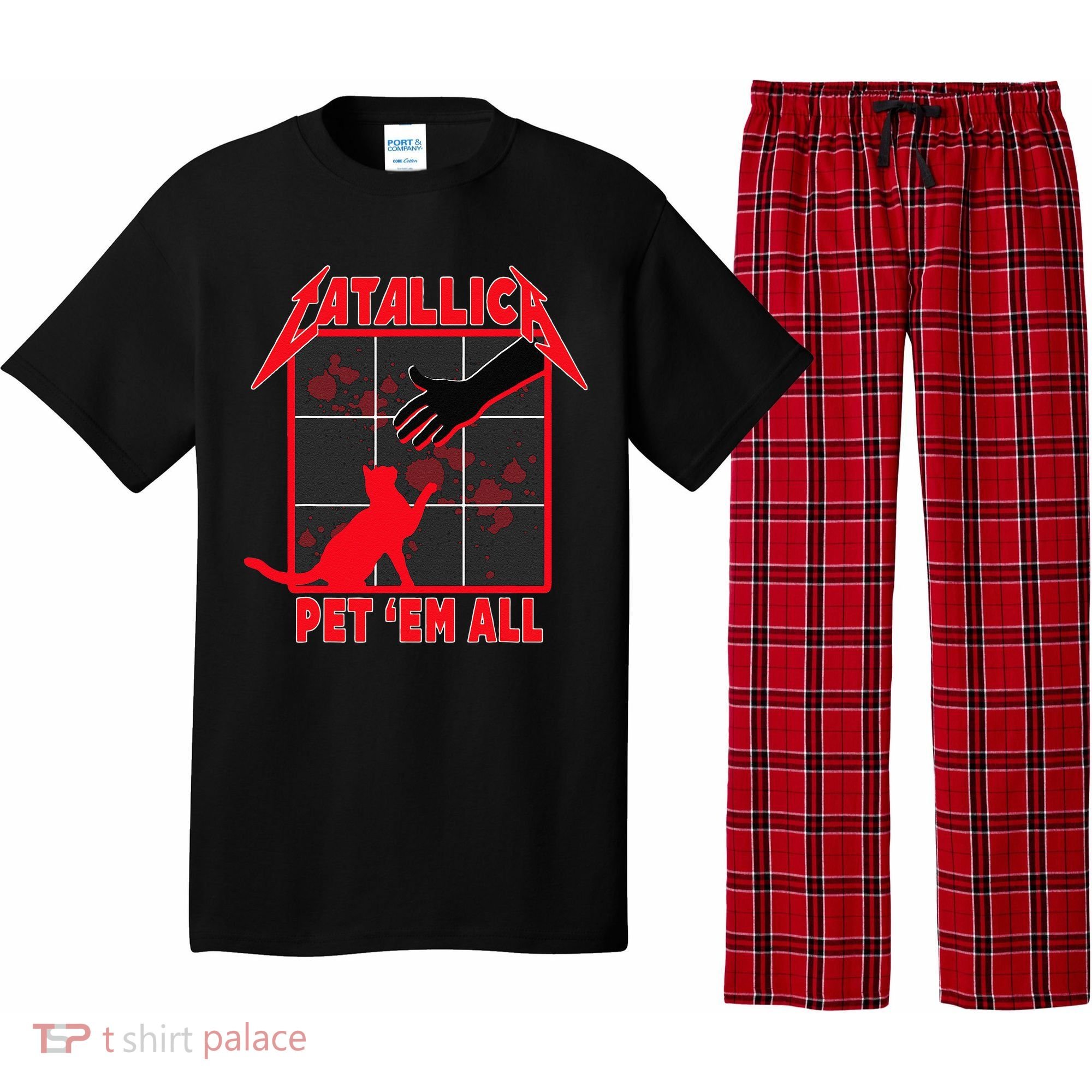 Catallica Pet Em All Funny Cat Pajama Set