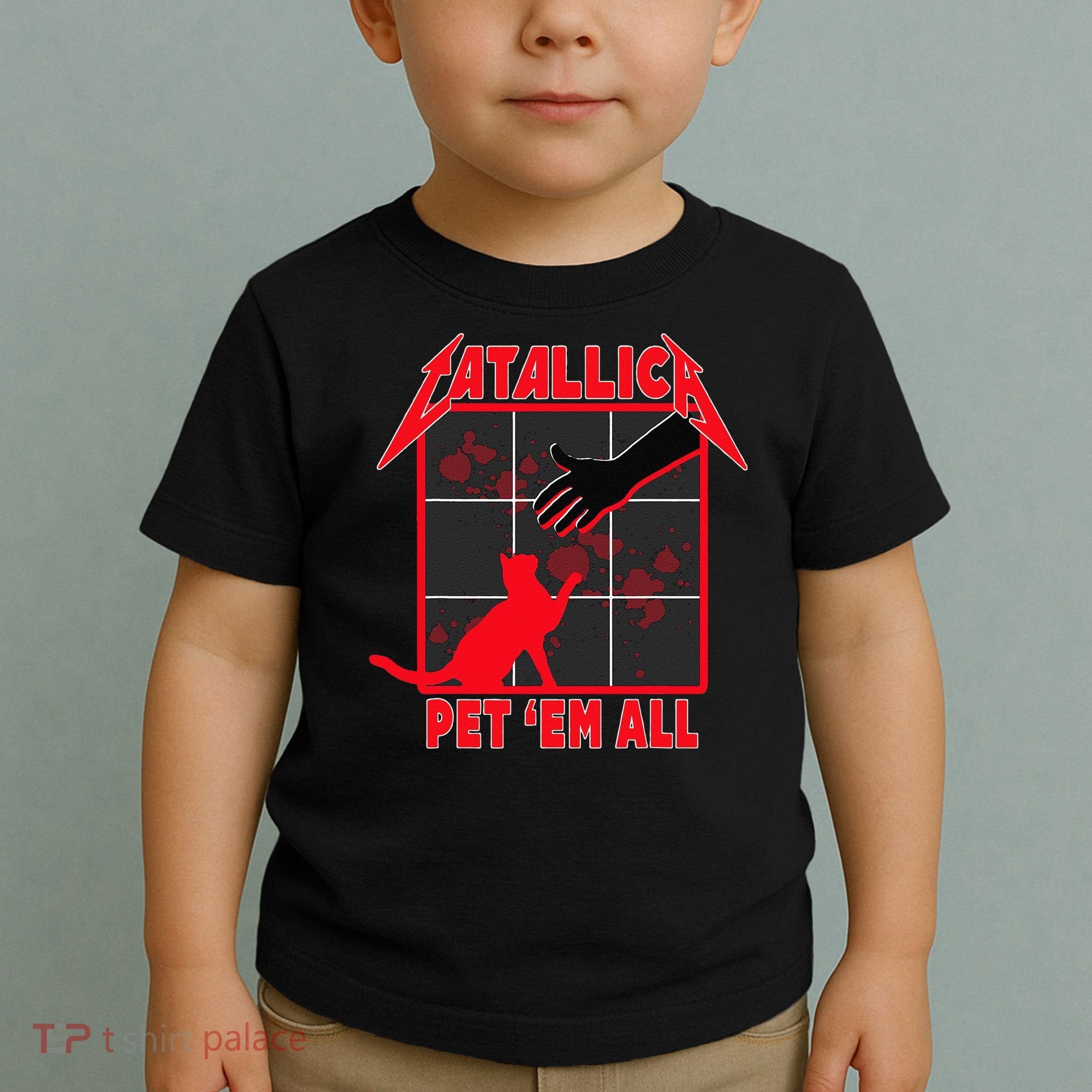 Catallica Pet Em All Funny Cat Toddler T-Shirt