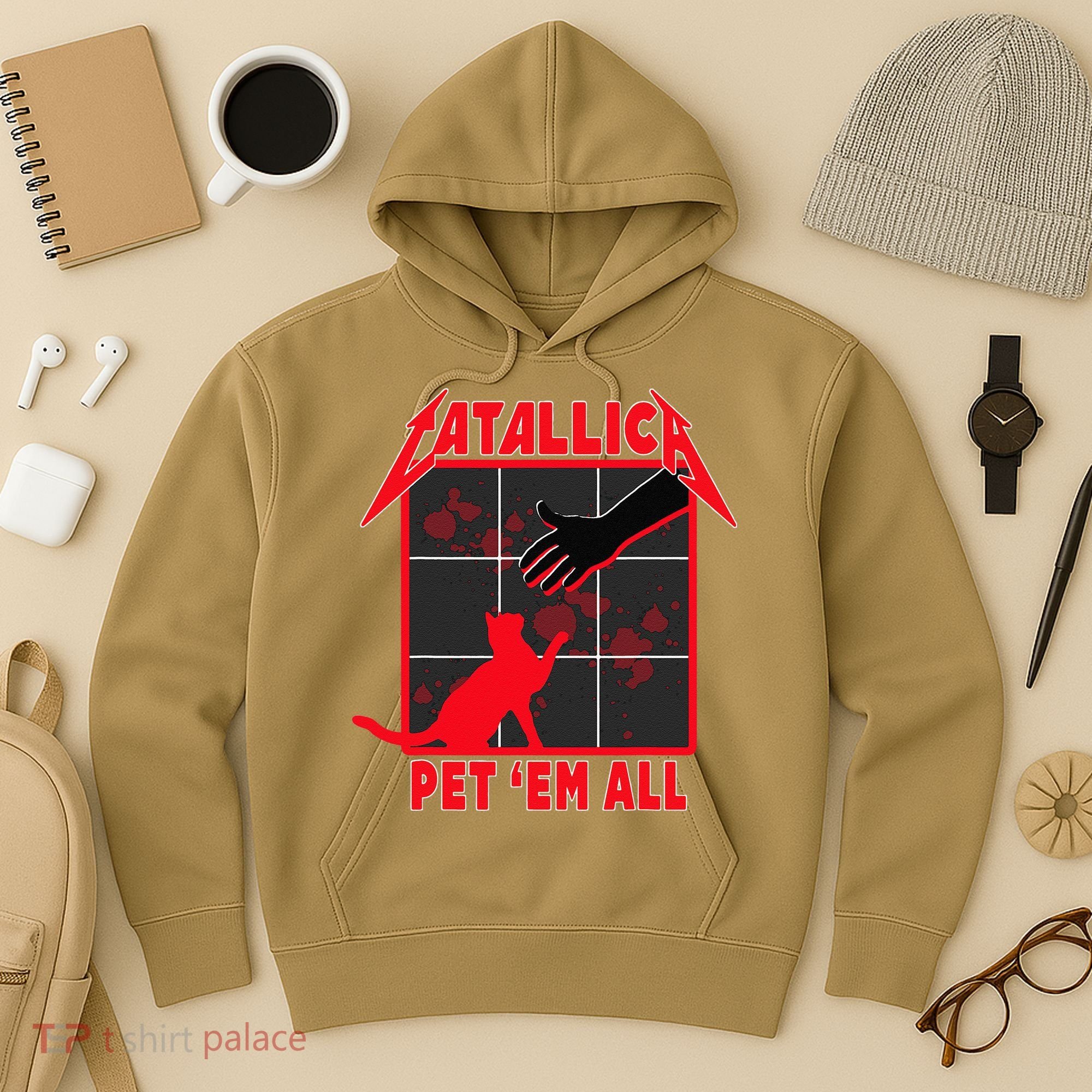 Catallica Pet Em All Funny Cat Hoodie