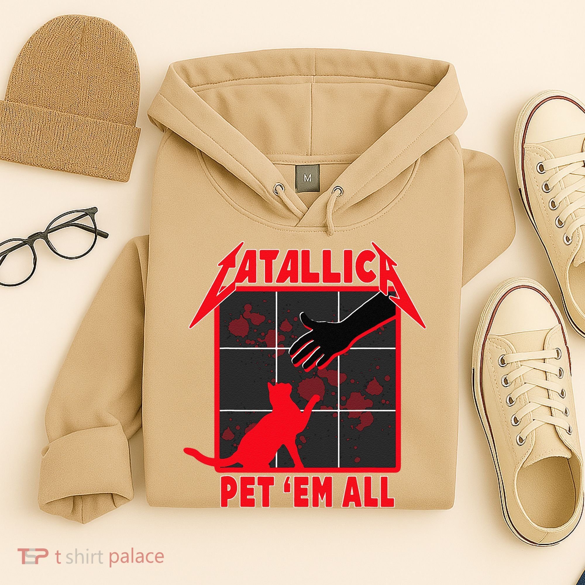 Catallica Pet Em All Funny Cat Hoodie
