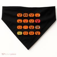 Cute Pumpkin Emoji USA-Made Doggie Bandana thumb 0