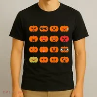 Cute Pumpkin Emoji T-Shirt thumb 3