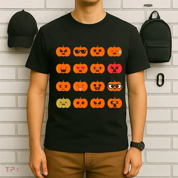 Cute Pumpkin Emoji T-Shirt