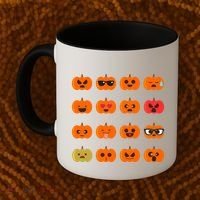 Cute Pumpkin Emoji Coffee Mug thumb 2