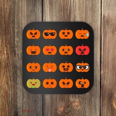 Cute Pumpkin Emoji Coaster