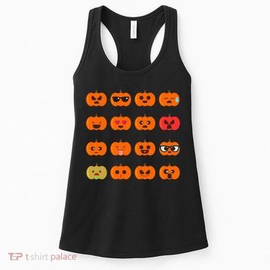 Cute Pumpkin Emoji Women's Tank Top