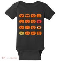 Cute Pumpkin Emoji Baby Bodysuit thumb 0