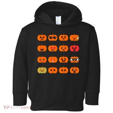Cute Pumpkin Emoji Toddler Hoodie