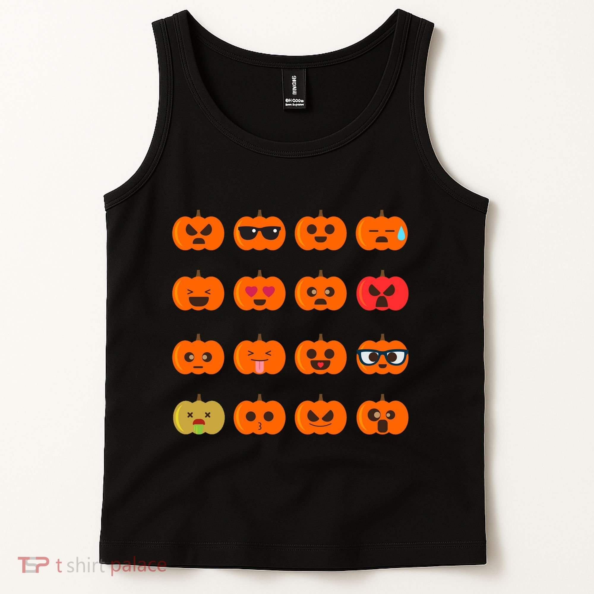Cute Pumpkin Emoji Tank Top