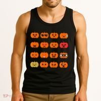 Cute Pumpkin Emoji Tank Top thumb 3