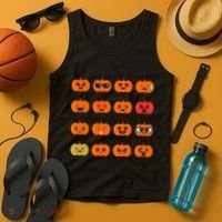 Cute Pumpkin Emoji Tank Top thumb 4