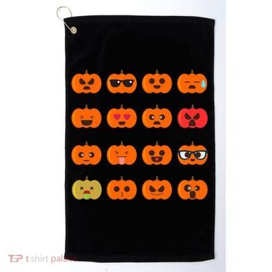 Cute Pumpkin Emoji Golf Towel