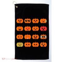 Cute Pumpkin Emoji Golf Towel thumb 0