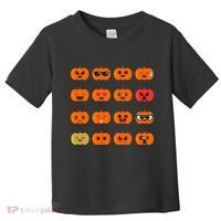 Cute Pumpkin Emoji Toddler T-Shirt thumb 0