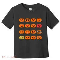 Cute Pumpkin Emoji Toddler T-Shirt thumb 0