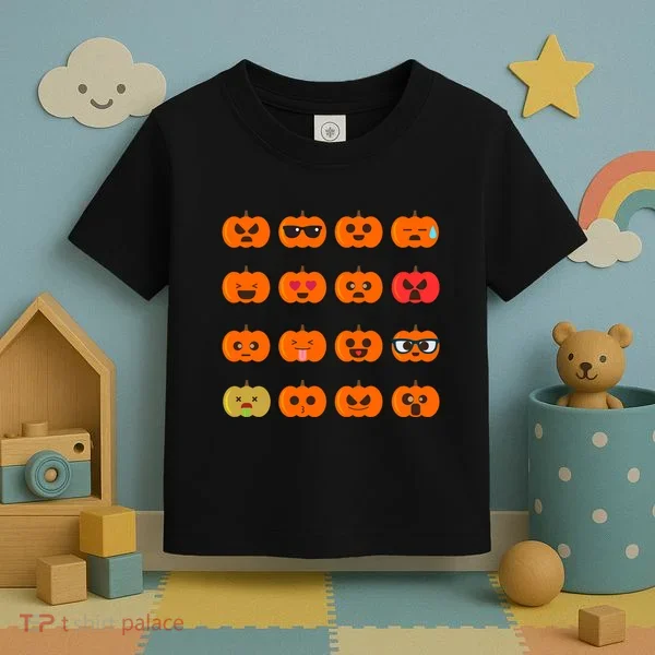 Cute Pumpkin Emoji Toddler T-Shirt