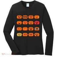Cute Pumpkin Emoji Women's Long Sleeve Shirt thumb 0