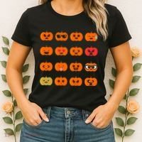 Cute Pumpkin Emoji Women's T-Shirt thumb 2