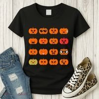 Cute Pumpkin Emoji Women's T-Shirt thumb 3
