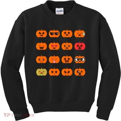 Cute Pumpkin Emoji Kids Sweatshirt