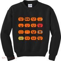 Cute Pumpkin Emoji Kids Sweatshirt thumb 0