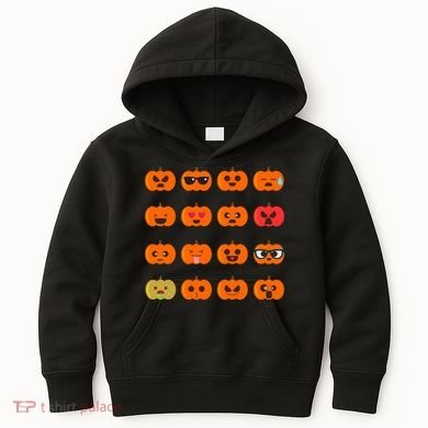 Cute Pumpkin Emoji Kids Hoodie