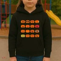 Cute Pumpkin Emoji Kids Hoodie thumb 3