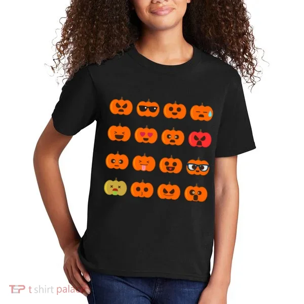 Cute Pumpkin Emoji Kids T-Shirt