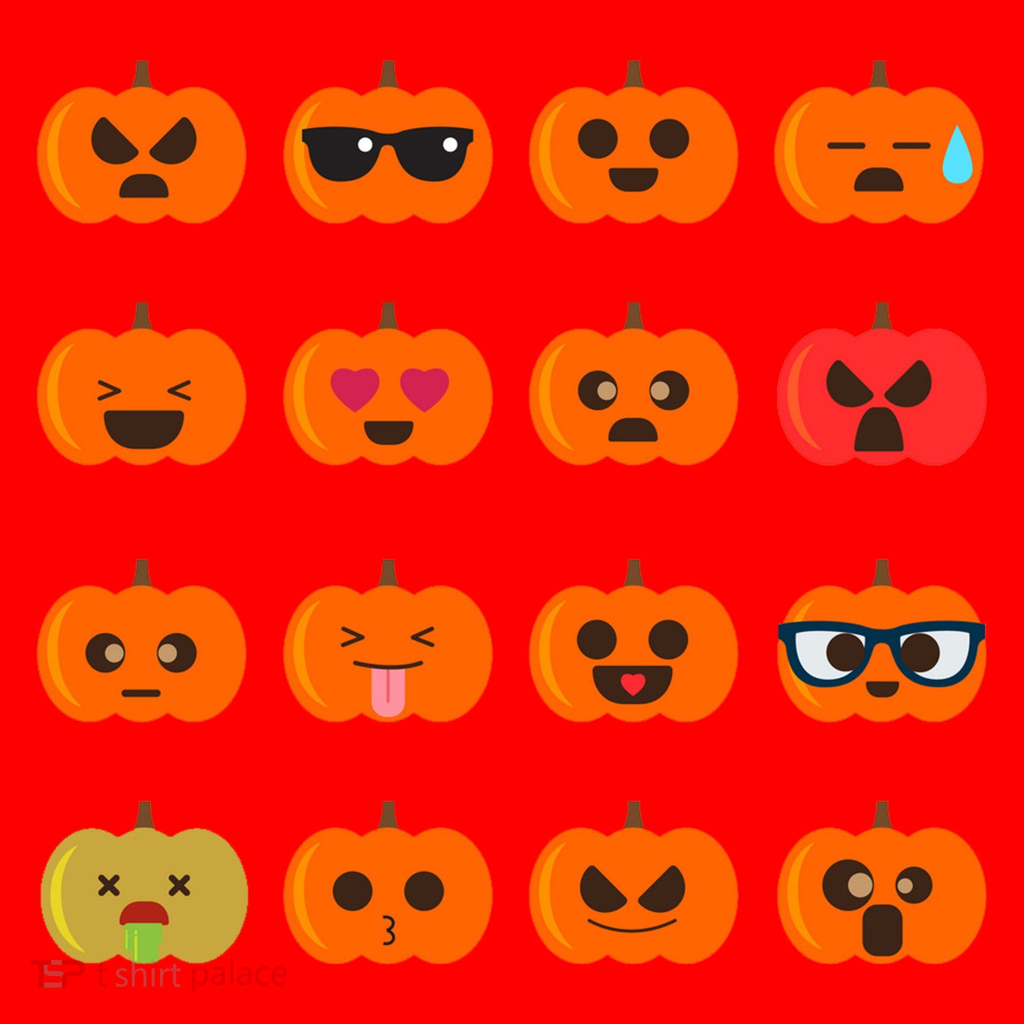 Cute Pumpkin Emoji Santa Hat