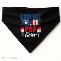 Coolest Pop Ever Popsicle Funny Retro Bomb Fathers Day Gift USA-Made Doggie Bandana thumb 0
