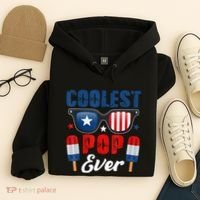 Coolest Pop Ever Popsicle Funny Retro Bomb Fathers Day Gift Hoodie thumb 4