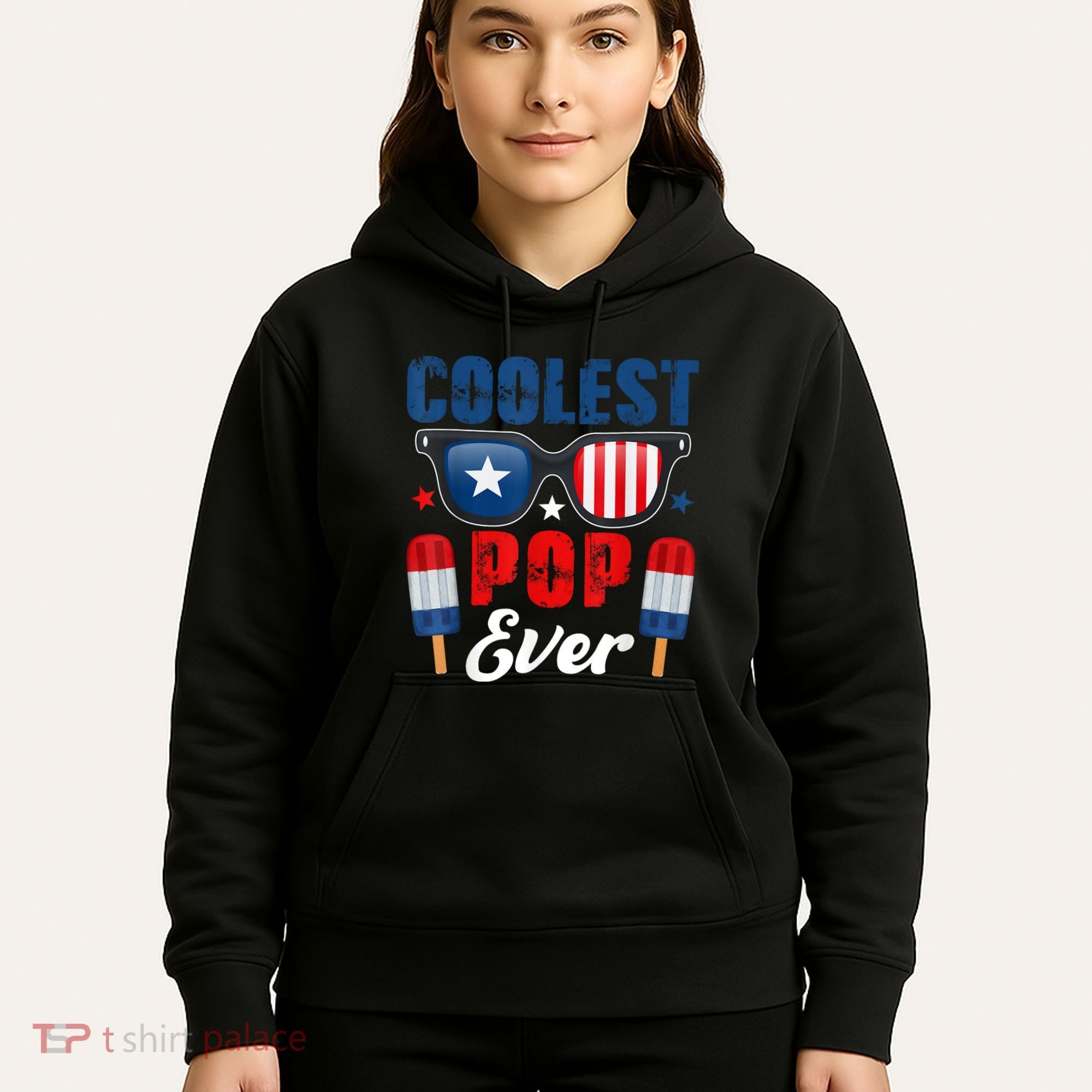 Coolest Pop Ever Popsicle Funny Retro Bomb Fathers Day Gift Hoodie