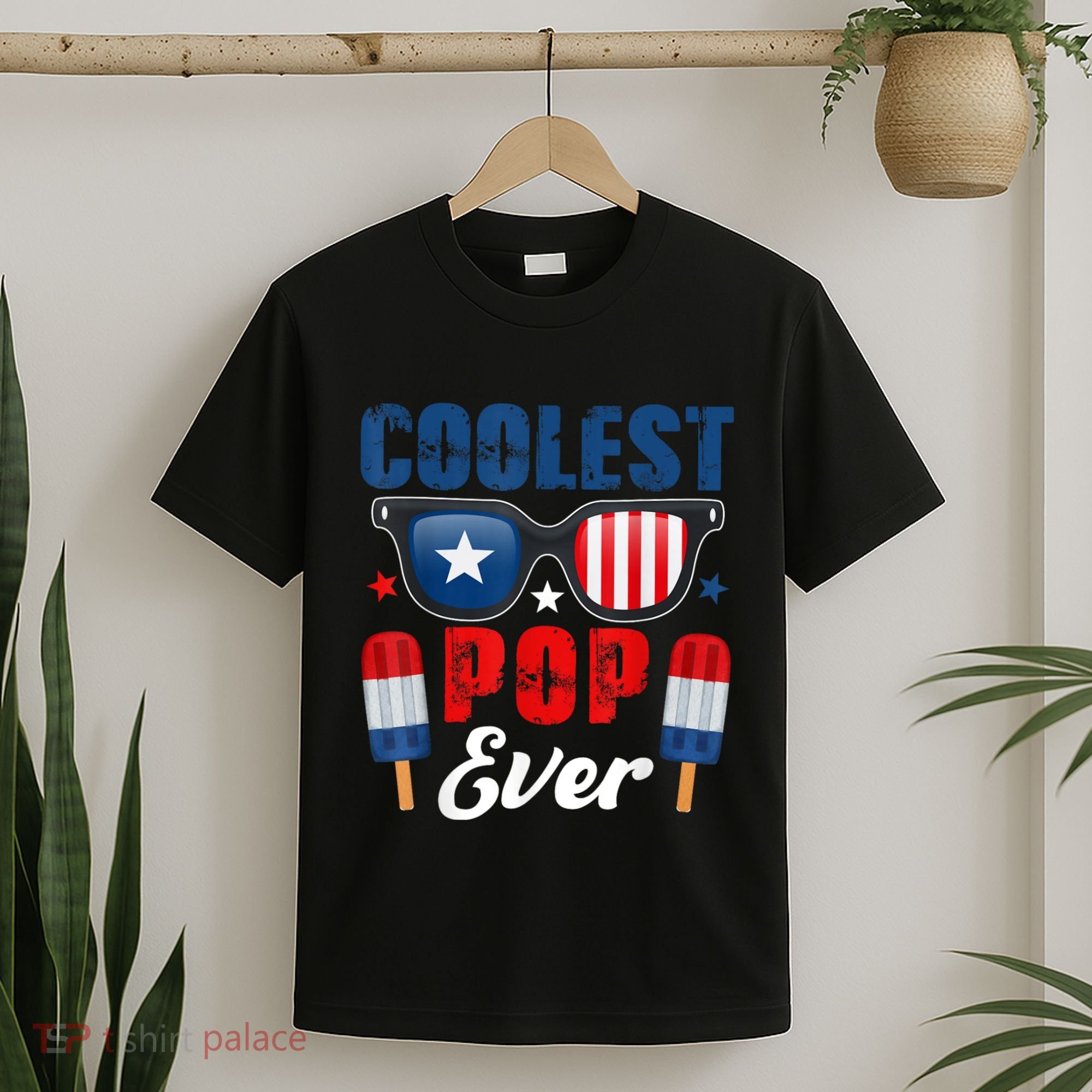 Coolest Pop Ever Popsicle Funny Retro Bomb Fathers Day Gift T-Shirt
