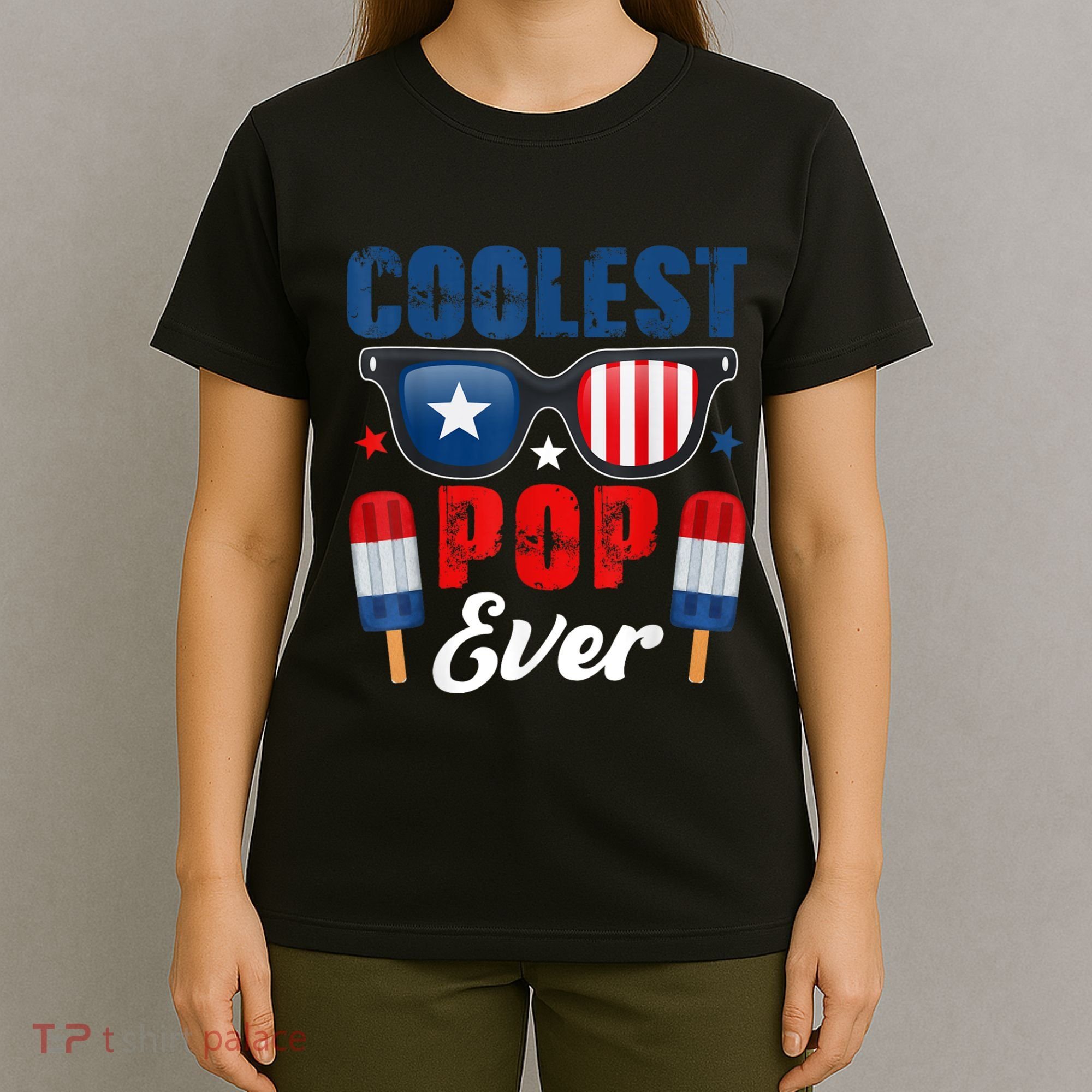 Coolest Pop Ever Popsicle Funny Retro Bomb Fathers Day Gift T-Shirt