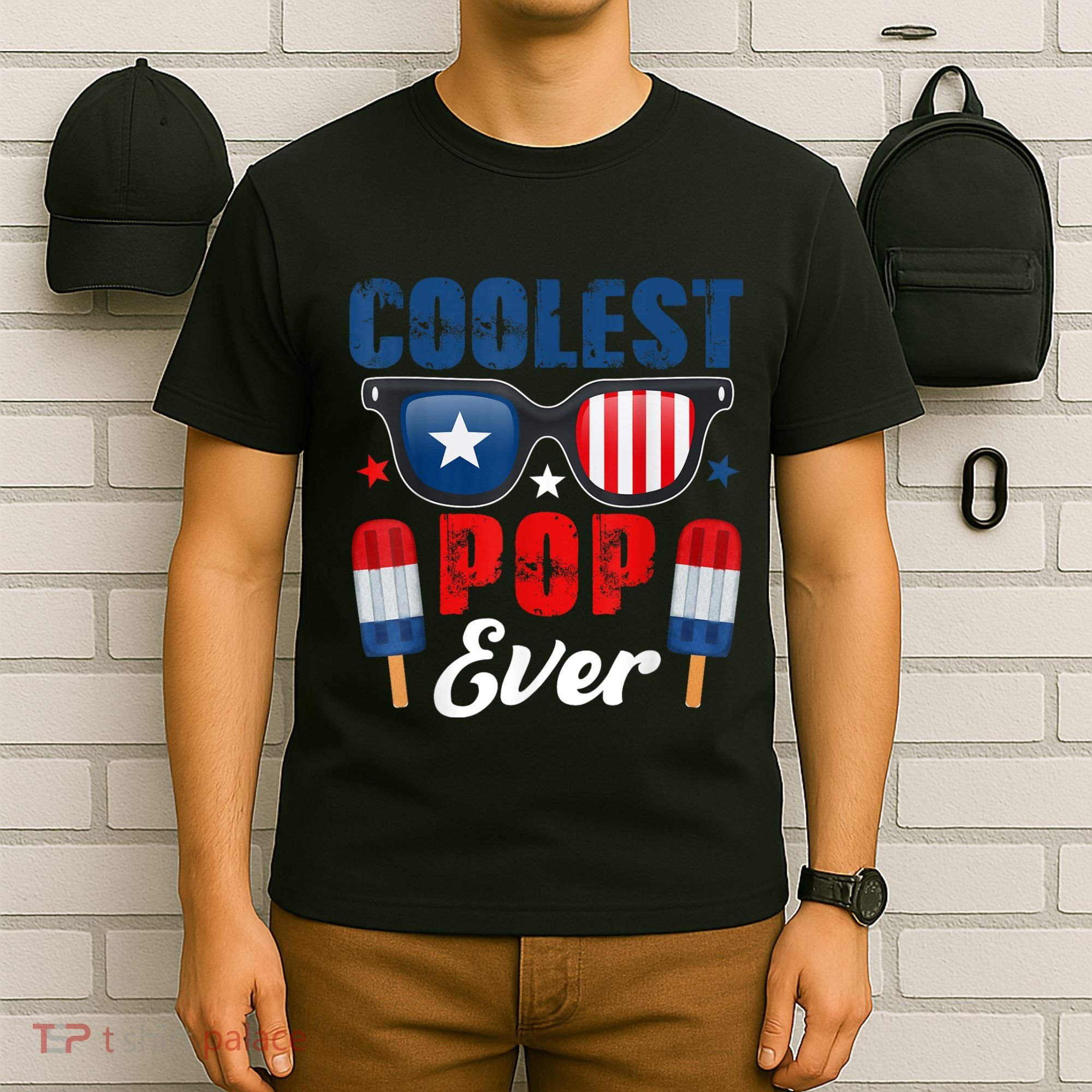 Coolest Pop Ever Popsicle Funny Retro Bomb Fathers Day Gift T-Shirt