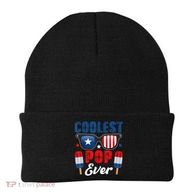 Coolest Pop Ever Popsicle Funny Retro Bomb Fathers Day Gift Beanie