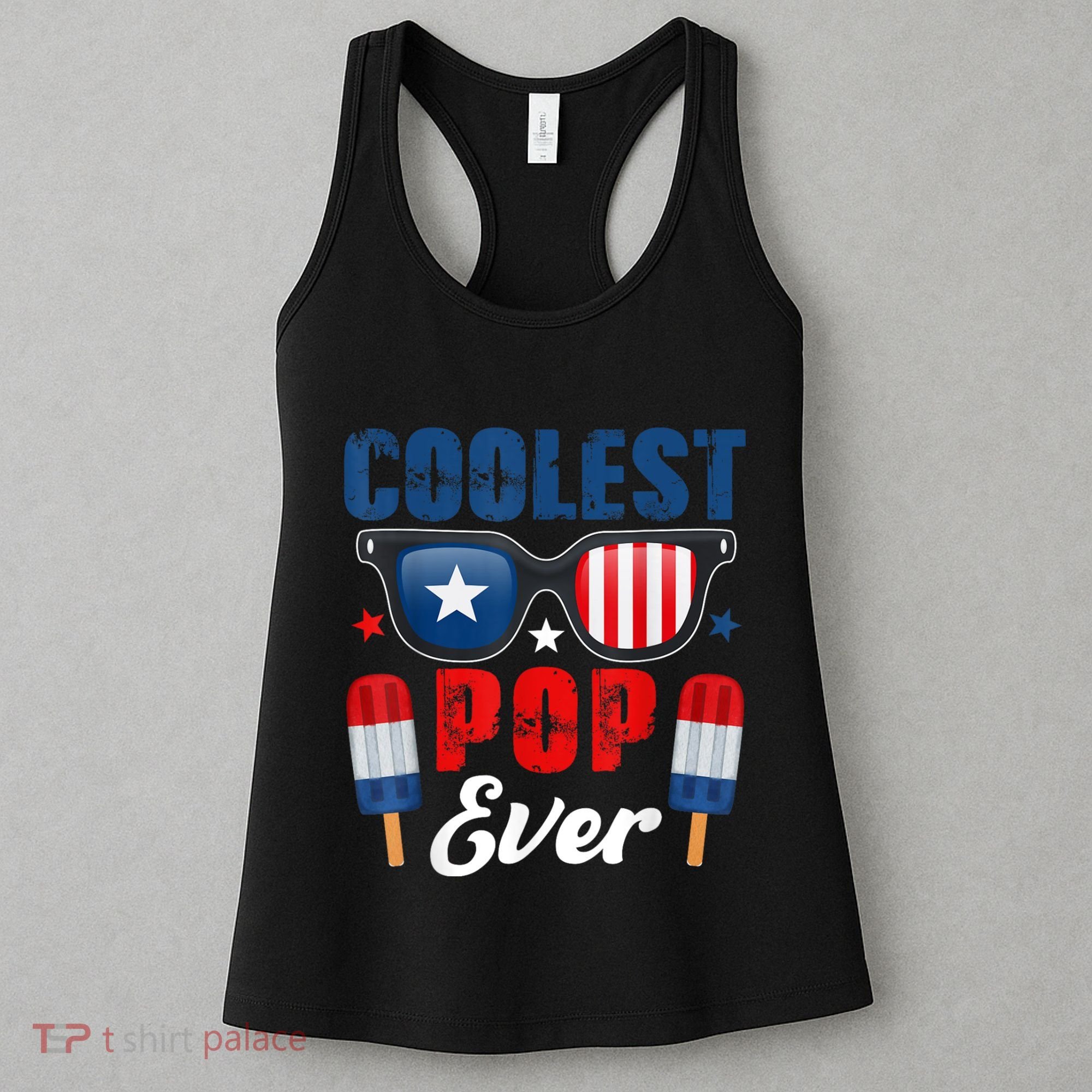 Coolest Pop Ever Popsicle Funny Retro Bomb Fathers Day Gift Women's Tank Top