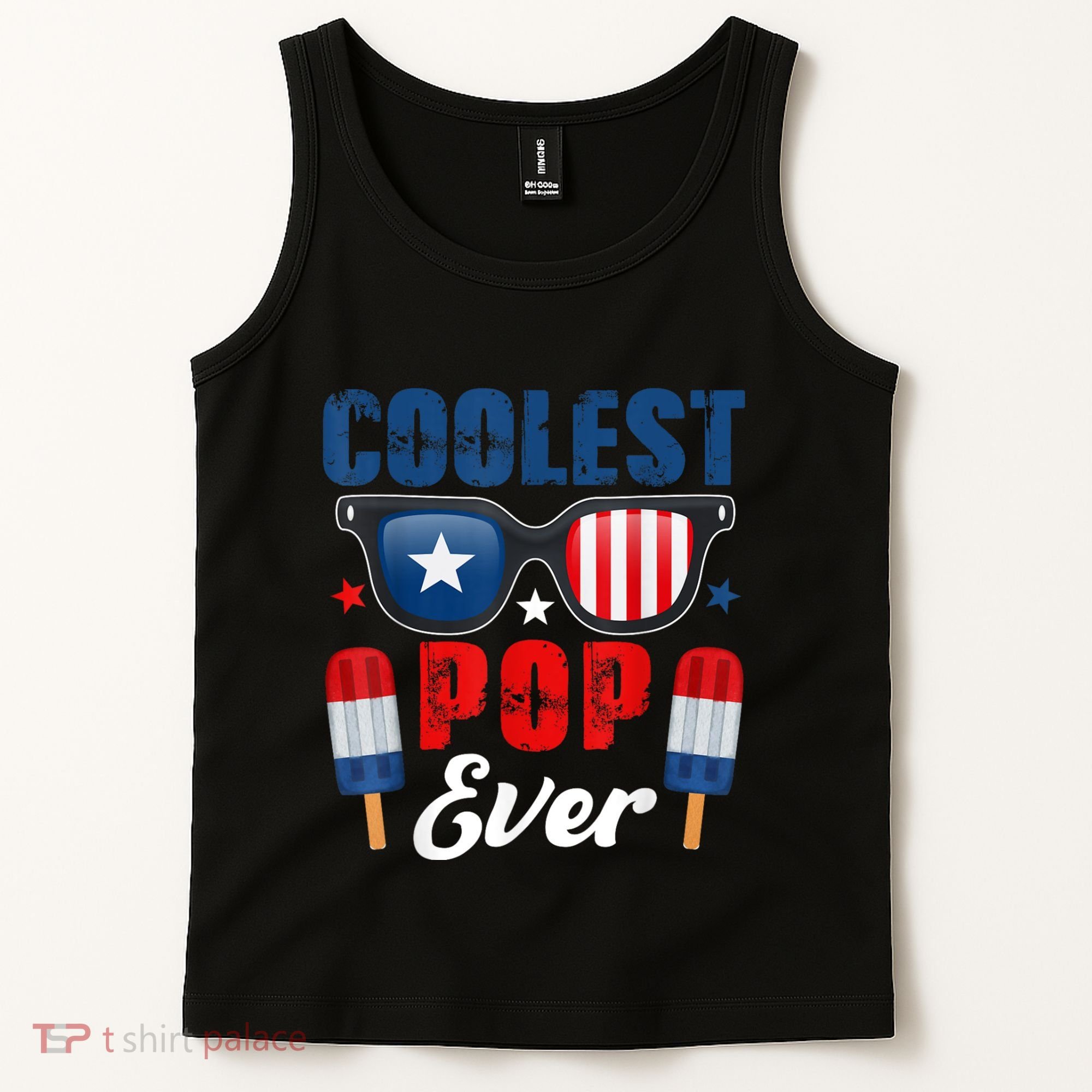 Coolest Pop Ever Popsicle Funny Retro Bomb Fathers Day Gift Tank Top