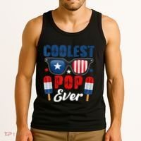 Coolest Pop Ever Popsicle Funny Retro Bomb Fathers Day Gift Tank Top thumb 3