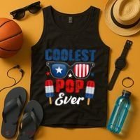 Coolest Pop Ever Popsicle Funny Retro Bomb Fathers Day Gift Tank Top thumb 4