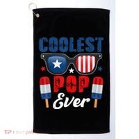 Coolest Pop Ever Popsicle Funny Retro Bomb Fathers Day Gift Golf Towel thumb 0