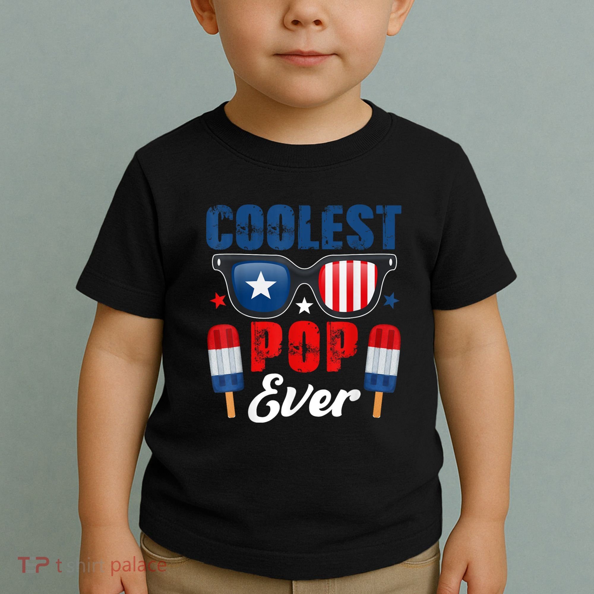 Coolest Pop Ever Popsicle Funny Retro Bomb Fathers Day Gift Toddler T-Shirt