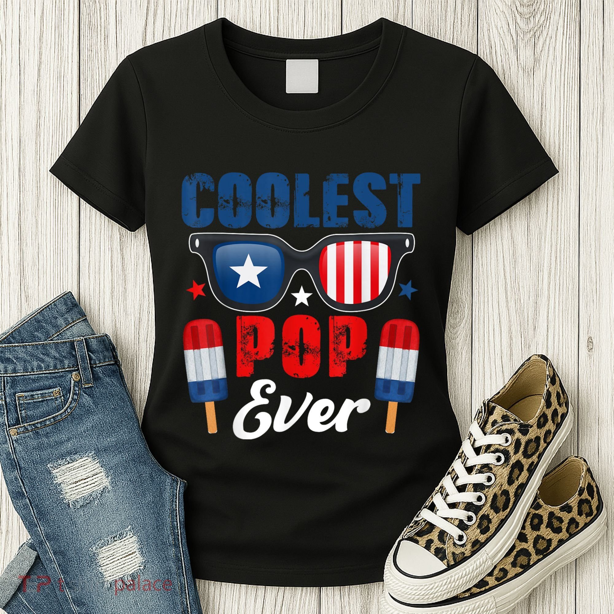 Coolest Pop Ever Popsicle Funny Retro Bomb Fathers Day Gift Women's T-Shirt