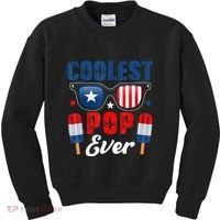 Coolest Pop Ever Popsicle Funny Retro Bomb Fathers Day Gift Kids Sweatshirt thumb 0