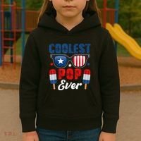 Coolest Pop Ever Popsicle Funny Retro Bomb Fathers Day Gift Kids Hoodie thumb 3