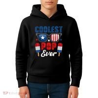 Coolest Pop Ever Popsicle Funny Retro Bomb Fathers Day Gift Kids Hoodie thumb 4