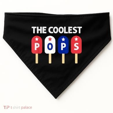 Coolest Pop Ever Popsicle Funny Retro Bomb Fathers Day Gift USA-Made Doggie Bandana