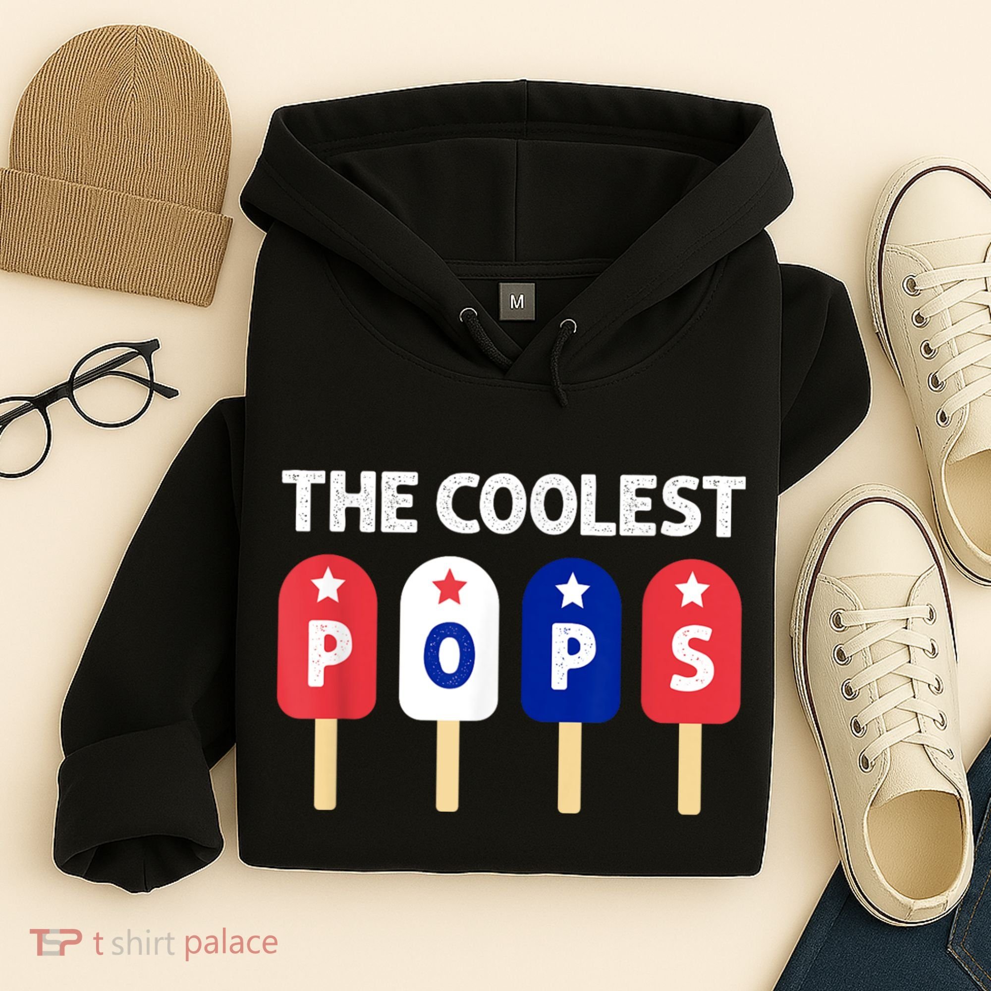 Coolest Pop Ever Popsicle Funny Retro Bomb Fathers Day Gift Hoodie