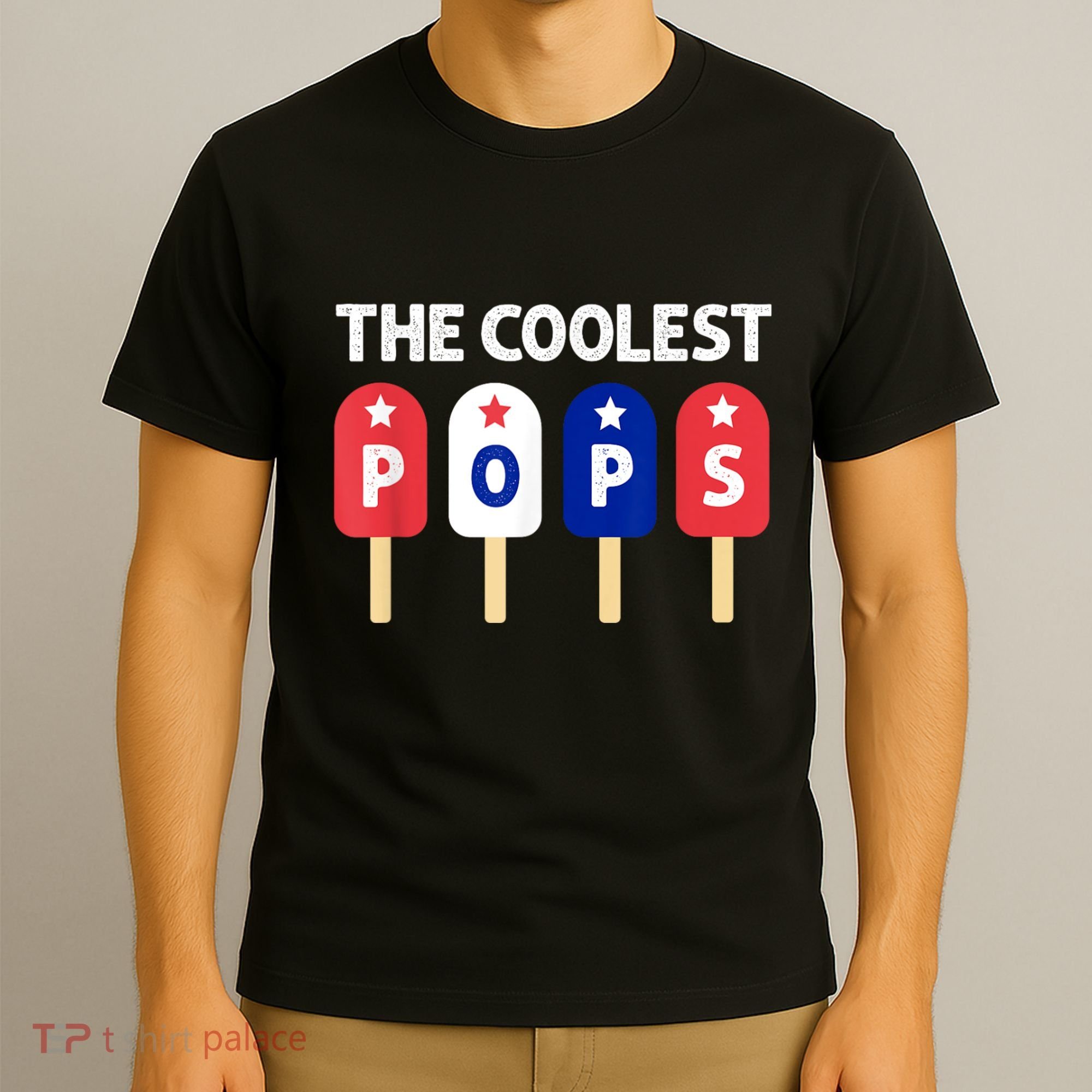 Coolest Pop Ever Popsicle Funny Retro Bomb Fathers Day Gift T-Shirt