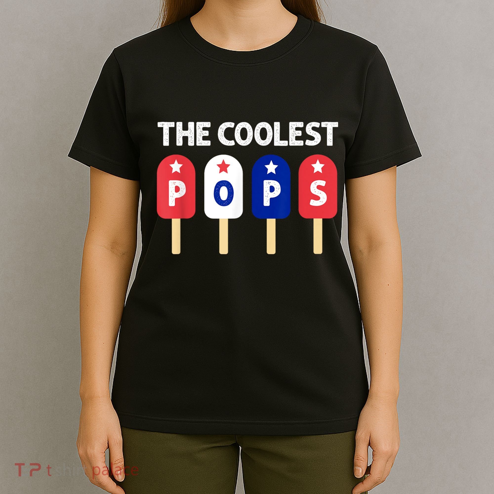 Coolest Pop Ever Popsicle Funny Retro Bomb Fathers Day Gift T-Shirt